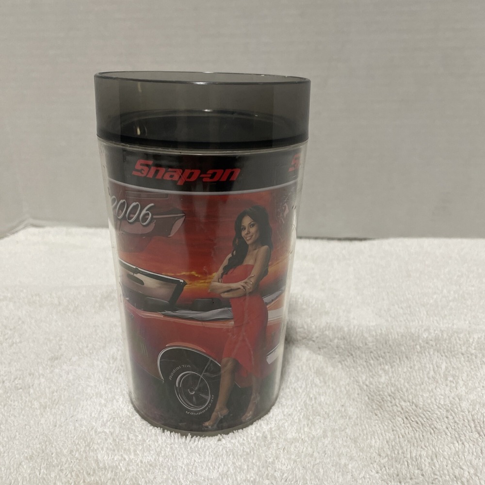 Snap-On Tool Calendar Girl Insulated Plastic Mug Cup January 2006 Thermo-Serv